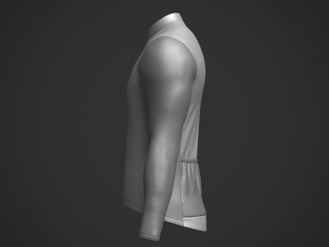 Mens Full Sleeve Cycling Jersey 3D Модель