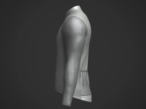 Maillot de cyclisme &agrave; manches longues pour hommes Modèle 3D