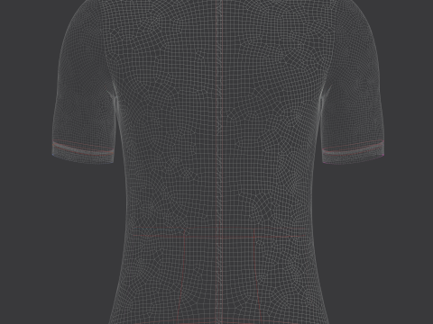 Mens Half Sleeve Cycling Jersey 3D Model