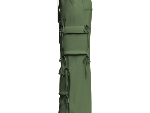 Womens Cargo Pant with detachable pockets 3D Model