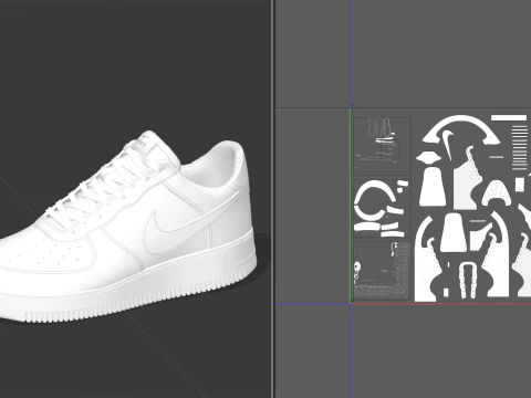 Air Force Sneaker 3D Model