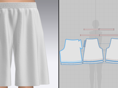 Womens Shorts Model 3D