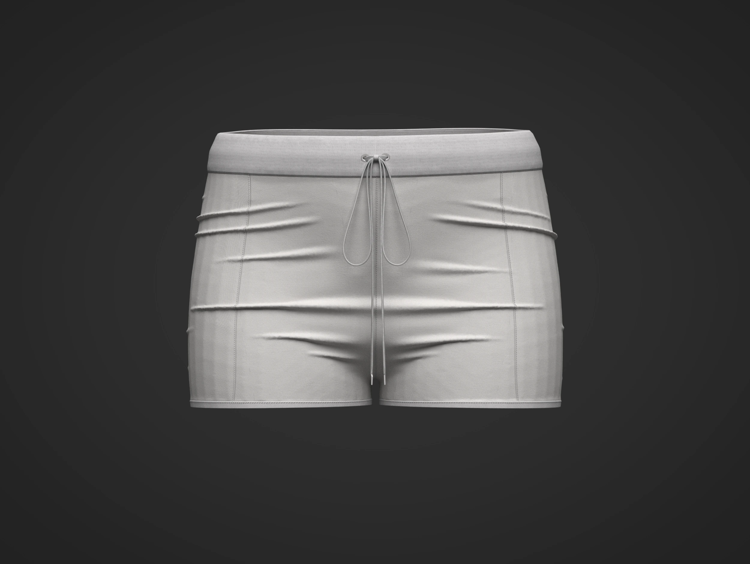 Female Shorts 3D Model .c4d .max .obj .3ds .fbx .stl .blend 