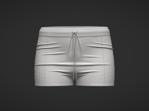Female Shorts 3D Model