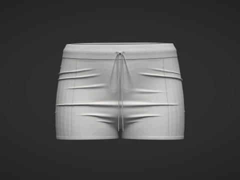 Female Shorts 3D Model