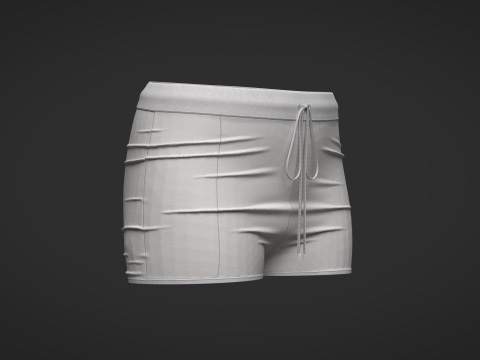 Female Shorts 3D Model