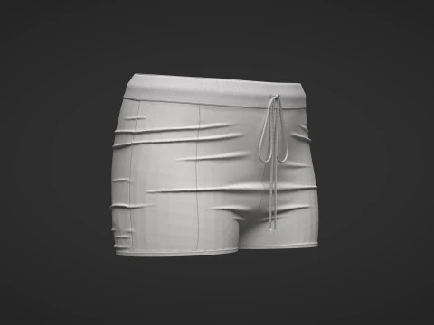 Female Shorts 3D Model