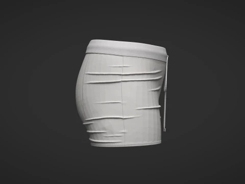 Female Shorts 3D Model