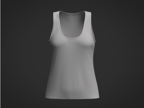 Female Tank Top 3Dモデル