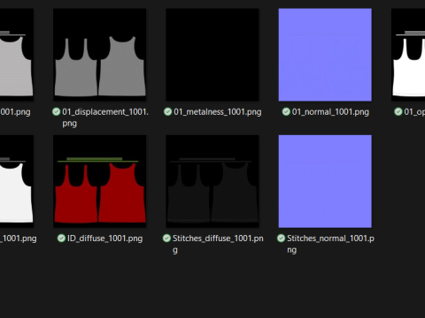 Female Tank Top 3Dモデル