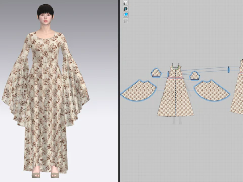 Elf Dress 3D Model