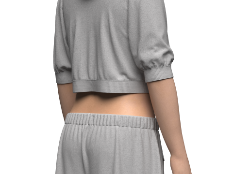 Female Hoodie Outfit 3Dモデル
