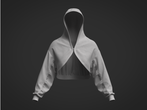 Female Hoodie 3D Model