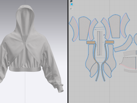 Female Hoodie Model 3D