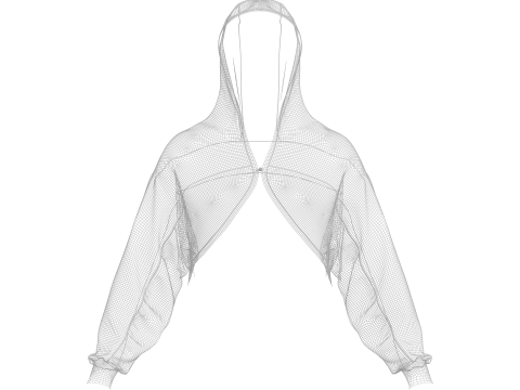 Female Hoodie Model 3D