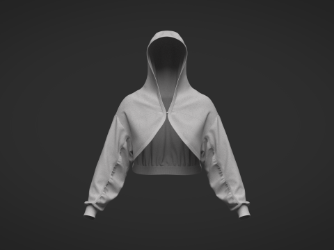 Female Hoodie Model 3D