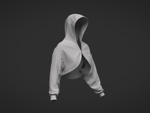 Female Hoodie Model 3D