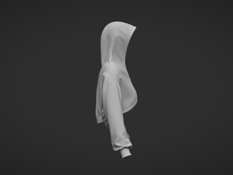 Female Hoodie Model 3D