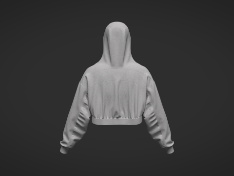 Female Hoodie Model 3D