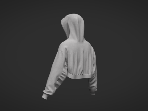 Female Hoodie Model 3D