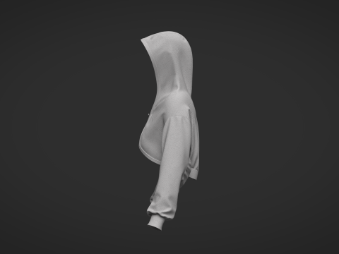 Female Hoodie Model 3D