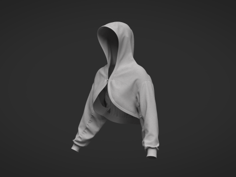 Female Hoodie Model 3D