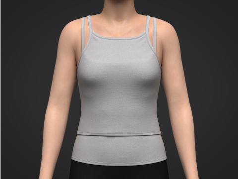 Double Layer Tank Top 3Dモデル