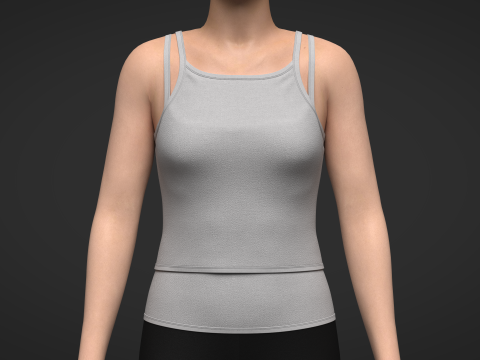 Double Layer Tank Top Model 3D