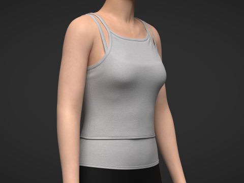 Double Layer Tank Top Model 3D