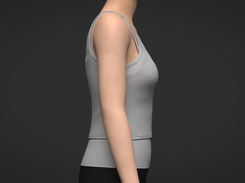 Double Layer Tank Top Model 3D