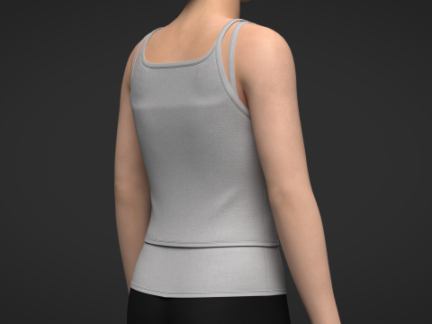 Double Layer Tank Top Model 3D