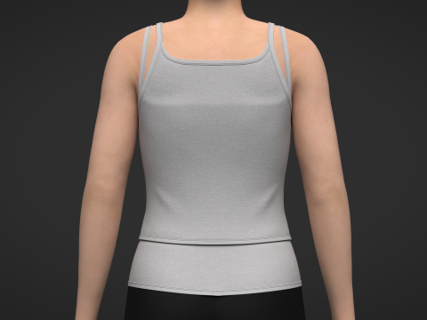 Double Layer Tank Top Model 3D