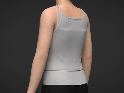 Double Layer Tank Top Model 3D