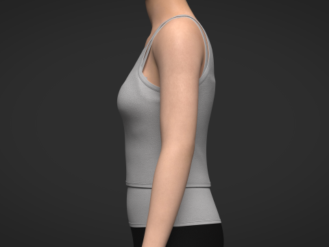Double Layer Tank Top Model 3D