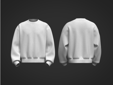 Male Oversized Sweatshirt 3Dモデル