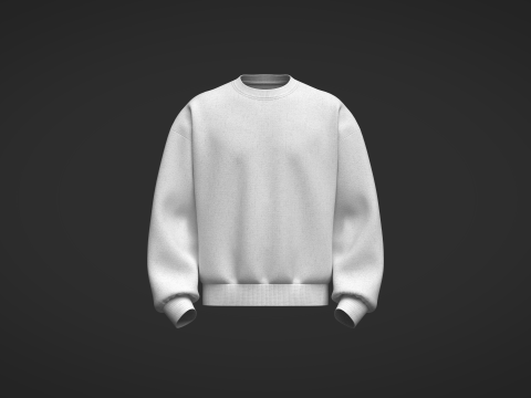 Male Oversized Sweatshirt Modelo 3D