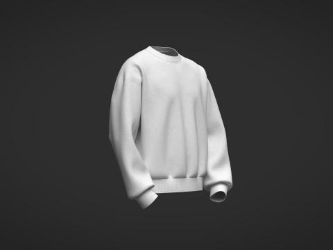 Male Oversized Sweatshirt Modelo 3D