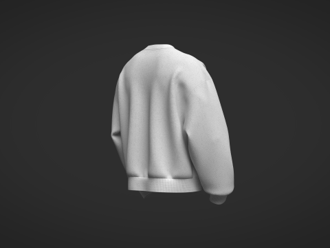 Male Oversized Sweatshirt Modelo 3D