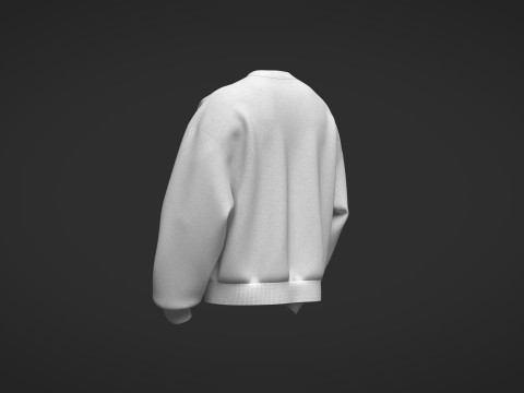 Male Oversized Sweatshirt Modelo 3D