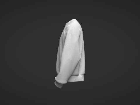 Male Oversized Sweatshirt Modelo 3D