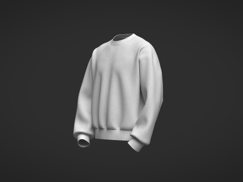 Male Oversized Sweatshirt Modelo 3D