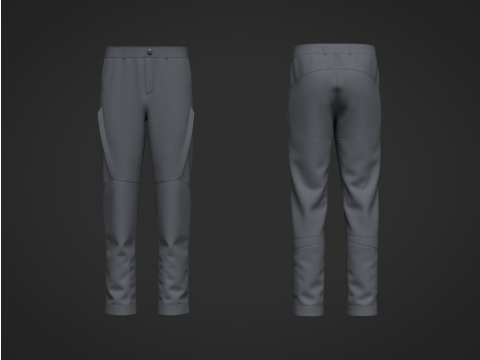 Male Motorcycle Pant 3Dモデル