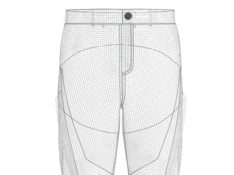 Male Motorcycle Pant 3D Model