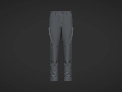 Male Motorcycle Pant 3D Model