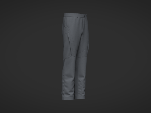 Male Motorcycle Pant Model 3D