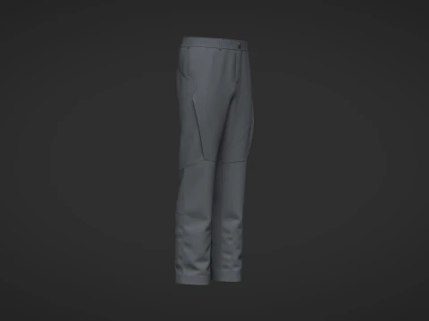 Male Motorcycle Pant 3D Model