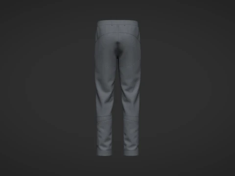 Male Motorcycle Pant 3D Model