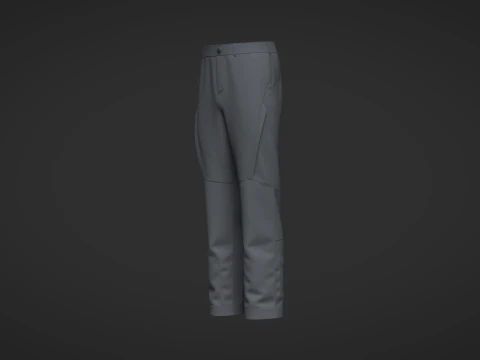 Male Motorcycle Pant 3D Model