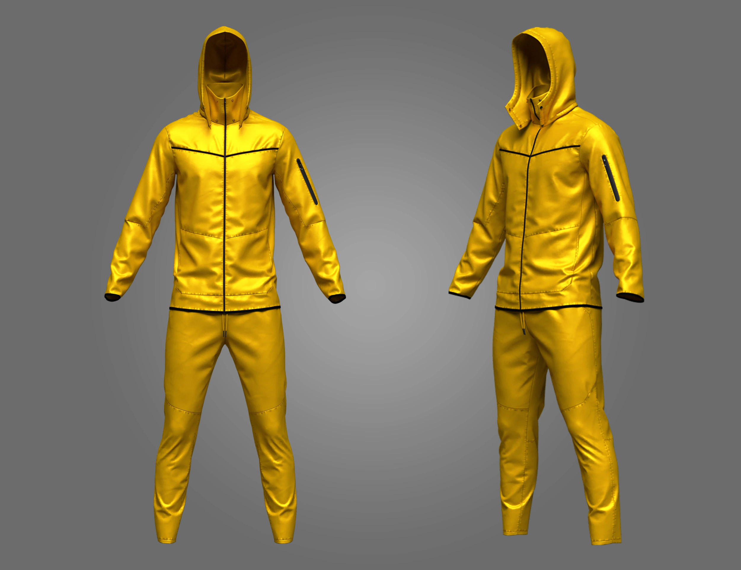 Mens Tracksuit 3D Model .c4d .max .obj .3ds .fbx .stl .blend