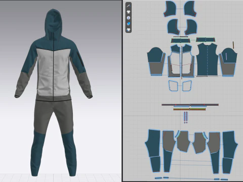Mens Tracksuit 3D Model